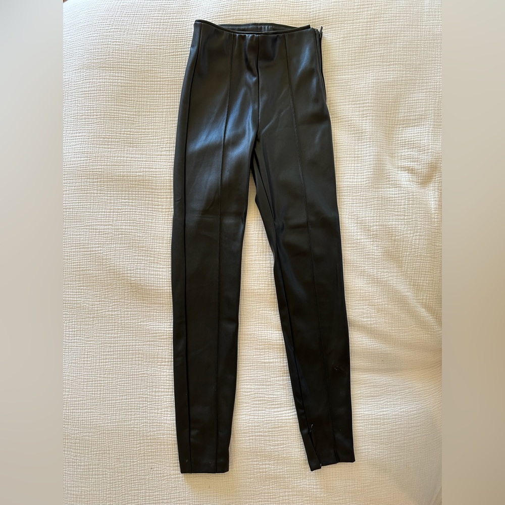 Zara Black Leather Pants XS